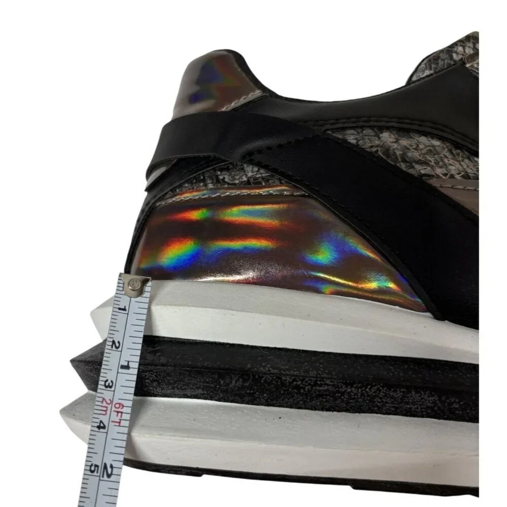 UNILADY / Franky-2 / Reflective / Snakeskin/ Sneakers Size US 10